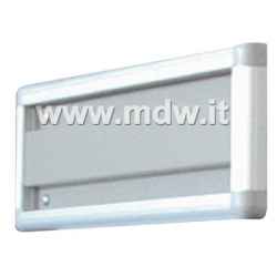 Screwed side closure for modul rack frames, various sizes